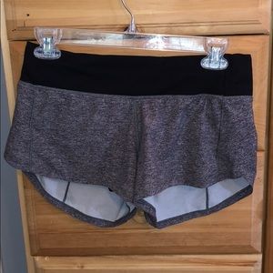 Lululemon speed up grey shorts